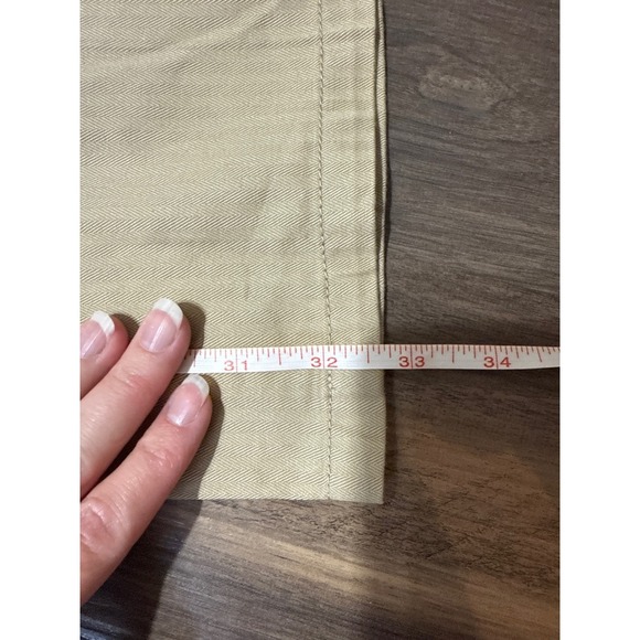 NWT Y2K Low Rise Khaki Boot Cut/Flare Pants Size 2 Careerwear Herringbone Chic - Picture 4 of 6